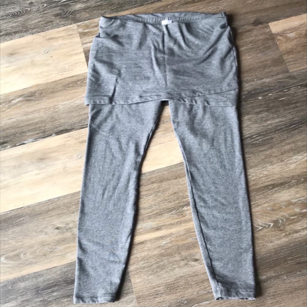 CABI M'Leggings Skirted Leggings Heathered Gray Sz S #3856 EUC - Picture 2 of 5